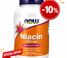 NOW Foods Niacin 500 mg Vitamin B3 – Energy, Metabolism & Heart Support (BEYSTON -10% Opening Promotion)