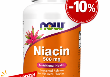 NOW Foods Niacin 500 mg Vitamin B3 – Energy, Metabolism & Heart Support (BEYSTON -10% Opening Promotion)