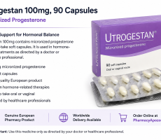 Utrogestan 100mg, 90 Capsules – Micronized Progesterone | Pharmacy Apozona