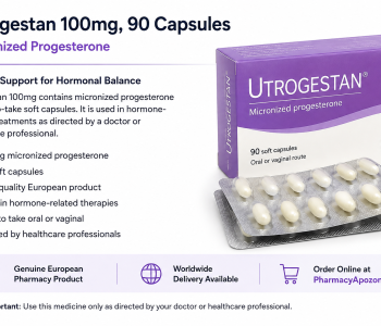 Utrogestan 100mg, 90 Capsules – Micronized Progesterone | Pharmacy Apozona