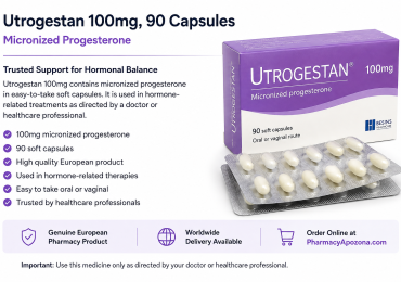 Utrogestan 100mg, 90 Capsules – Micronized Progesterone | Pharmacy Apozona