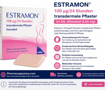 ESTRAMON 100 µg/24 Hours Transdermal Patches 24 Patches (Estradiol 8.26 mg)