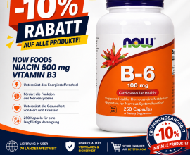 NOW Vitamin B6 Pyridoxine 100 mg – 250 Tablets (BEYSTON -10% Opening Offer)