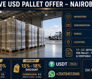 USD PALLETS FOR SALE / ACQUISITION — NAIROBI, KENYA | JKIA BONDED WAREHOUSE