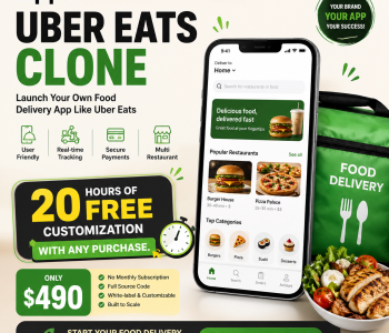 Zipprr UberEats Clone at $490 — Multi-Vendor Food Delivery Marketplace Software