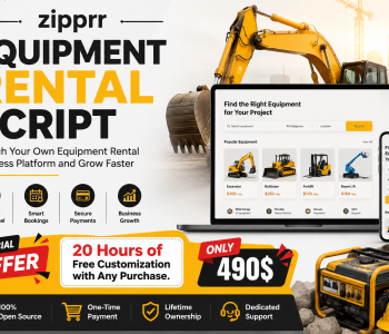 Think Rental Software Is Costly? Zipprr Equipment Rental Script Is Just $490