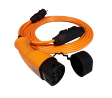 METRON Voltorb — Schuko / Blue CEE to Type 2 — Adjustable Charging Cable 6A–16A, 1-phase, 3.7 kW