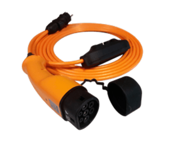 METRON Voltorb — Schuko / Blue CEE to Type 2 — Adjustable Charging Cable 6A–16A, 1-phase, 3.7 kW