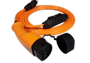 METRON Voltorb — Schuko / Blue CEE to Type 2 — Adjustable Charging Cable 6A–16A, 1-phase, 3.7 kW