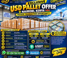 USD PALLETS FOR SALE / ACQUISITION — NAIROBI, KENYA | JKIA BONDED WAREHOUSE
