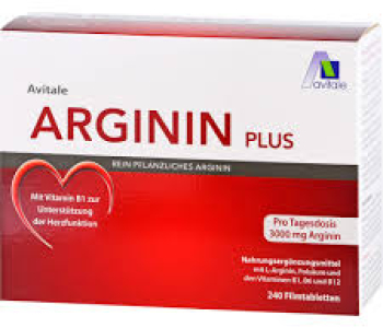 Avitale Vegetable Arginine 3000 mg + B Vitamins, 240 Tablets