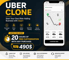 Zipprr Uber Clone $490 — Taxi Booking App With Rider, Driver and Admin Panel